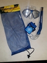 Aqua Lung Santa Cruz Jr. Mask/Eco Jr. Snorkel Asst Blue With Waterproof ID Holder 
