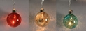 Crackeled Ornament Christmas Party Lights, Red, Gold and Green 