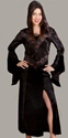 Home Web Princess Black Hooded Velvet Dress Women Size 8-10 