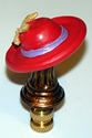 Heartland Gifts and Collectibles Red Hat 3-inch Decorative Lamp Finial 