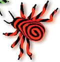 Fuzzy Spiral Spider Decoration Fun World (Orange) 