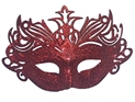 Masquerade Half Mask Glittered -Red 