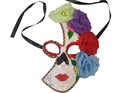 Day of the Dead Half Moon Mask  