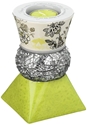 Up Words by Pavilion Chartreuse Tea Light Candle Holder, Home Sentiment, 5-1/2-Inch Tall, Includes Tea Light Candle 