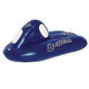 42" MLB Milwaukee Brewers 2-in-1 Inflatable Outdoor Super Sled, Blue, Baseball 