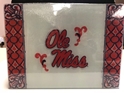 Ole Miss NCAA Glass Cutting Board by Cumberland Designs, Artwork by Kate McRostie 
