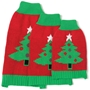Trezo Paws RED HOLIDAY TREE PET CHRISTMAS SWEATER SMALL - 