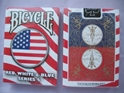 Bicycle Red, White and Blue Series 5 Circle Design Playing Cards Bicycle Red, White and Blue Series 5 Circle Design Playing Cards for sale