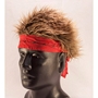 Red Barbed Wire Bandana with Brown Hair - 658890113821