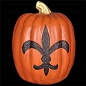 Cumberland Designs Fleur De Lis Resin Pumpkin Fall Halloween Decoration, Large 
