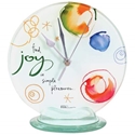"Joy" Round Desk Clock, 6.75" 