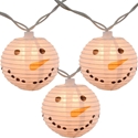 Snowman Christmas Party Lantern Lights 
