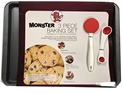 Monster 3 Piece Baking Set Includes 21" x 15" Monster Cookie Sheet, Cookie Spatula & Scoop-N-Cut Cookie Tool … 