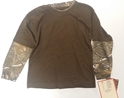 4T APC Realtree Brown T-shirt w/ Camouflage Long Sleeves 