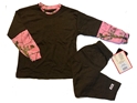 APC Realtree Brown T-shirt w/ Pink Camouflage Long Sleeves w/ Brown Pants 