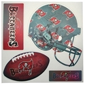 NFL St. Tampa Bay Buccaneers "5-Piece" 3-D Multi-Magnets Football Helmet Logo 